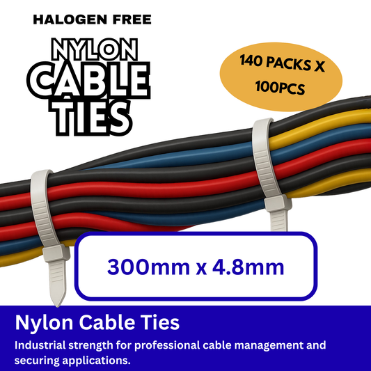 Nylon Cable Ties 300mm x 4.8mm
