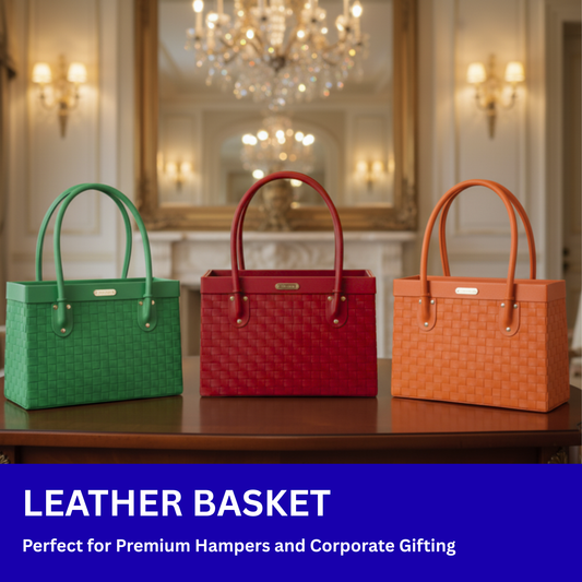 Leather Basket - Pack of 6
