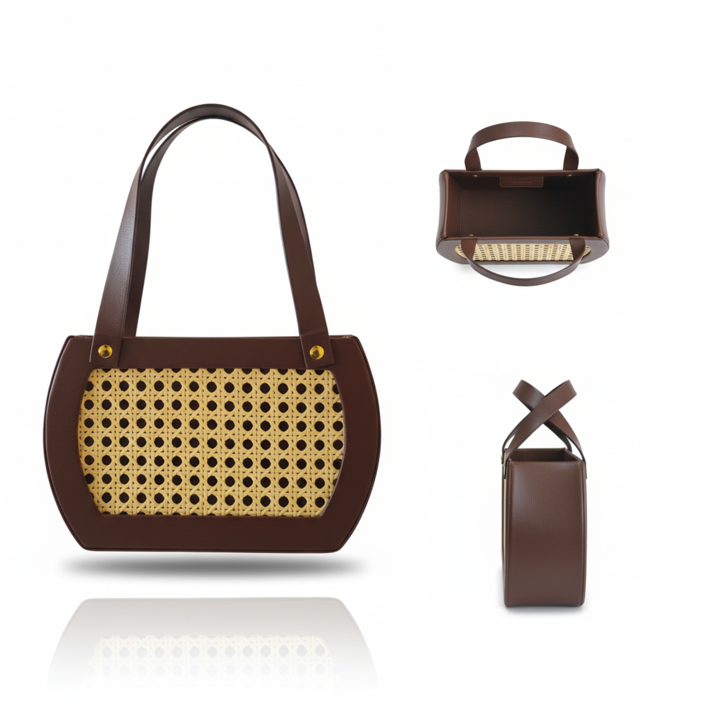 Rattan Tote Basket - Pack of 4