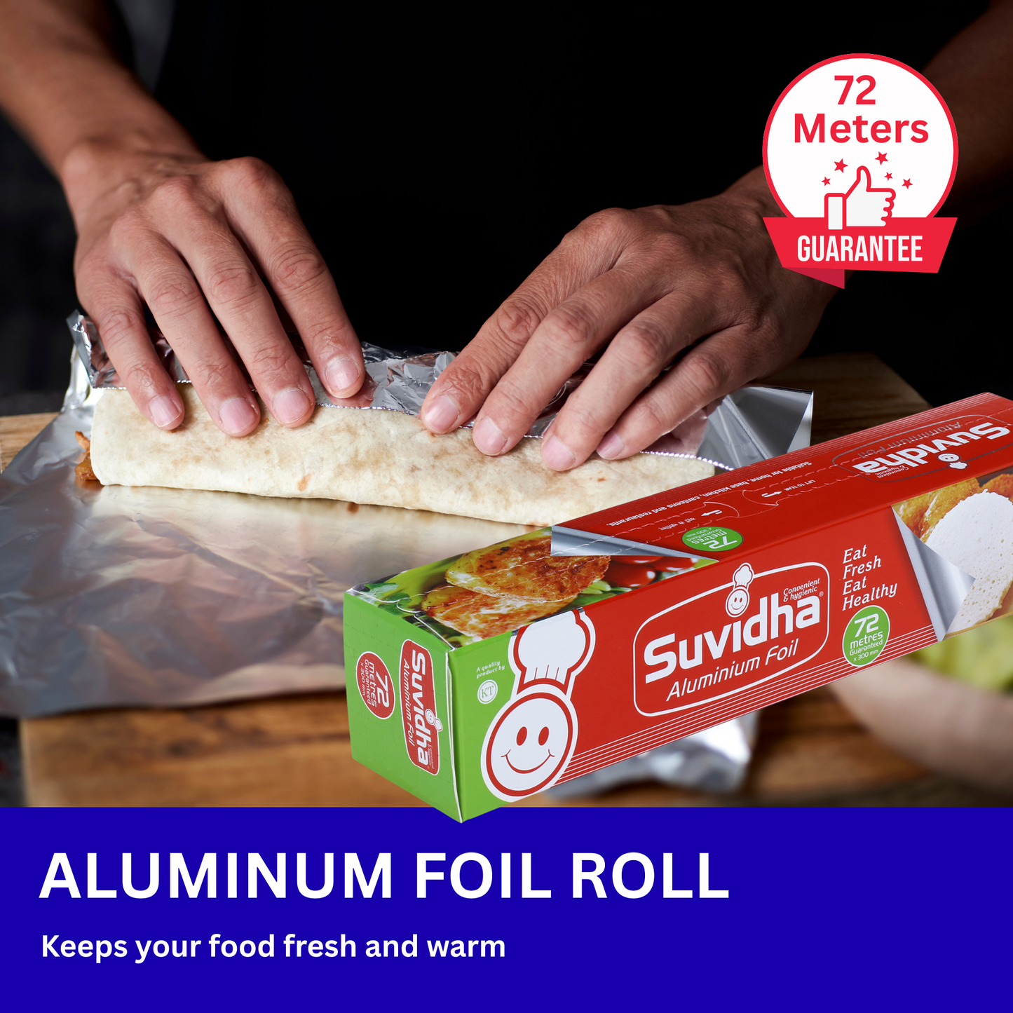 Aluminum Foil Roll - 72 Mts (Pack of 25 Rolls)