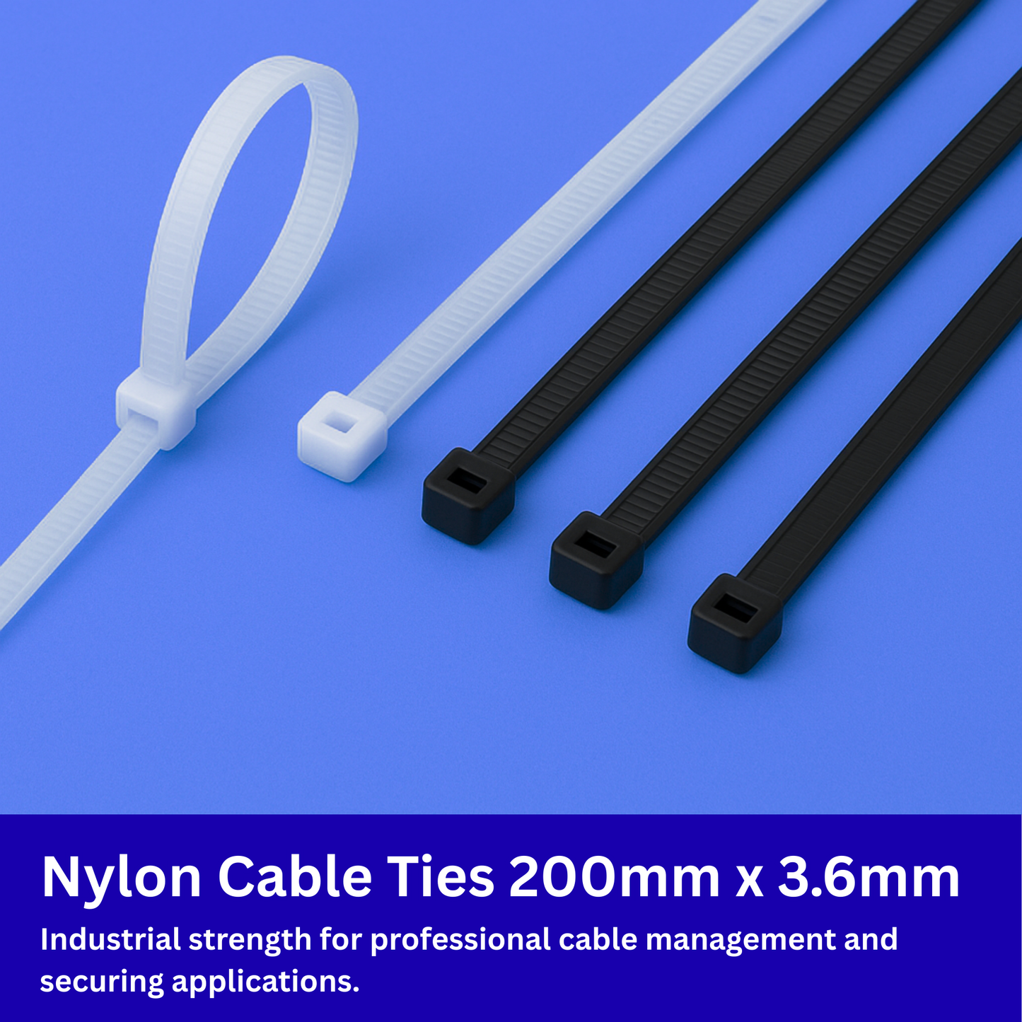 Nylon Cable Ties 200mm x 3.6mm