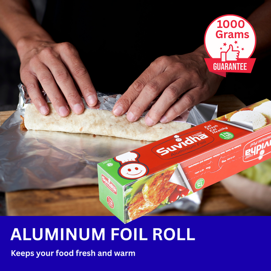 Aluminum Foil Roll - 1 Kg Net (Pack of 25 Rolls)