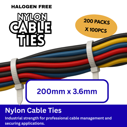 Nylon Cable Ties 250mm x 3.6mm