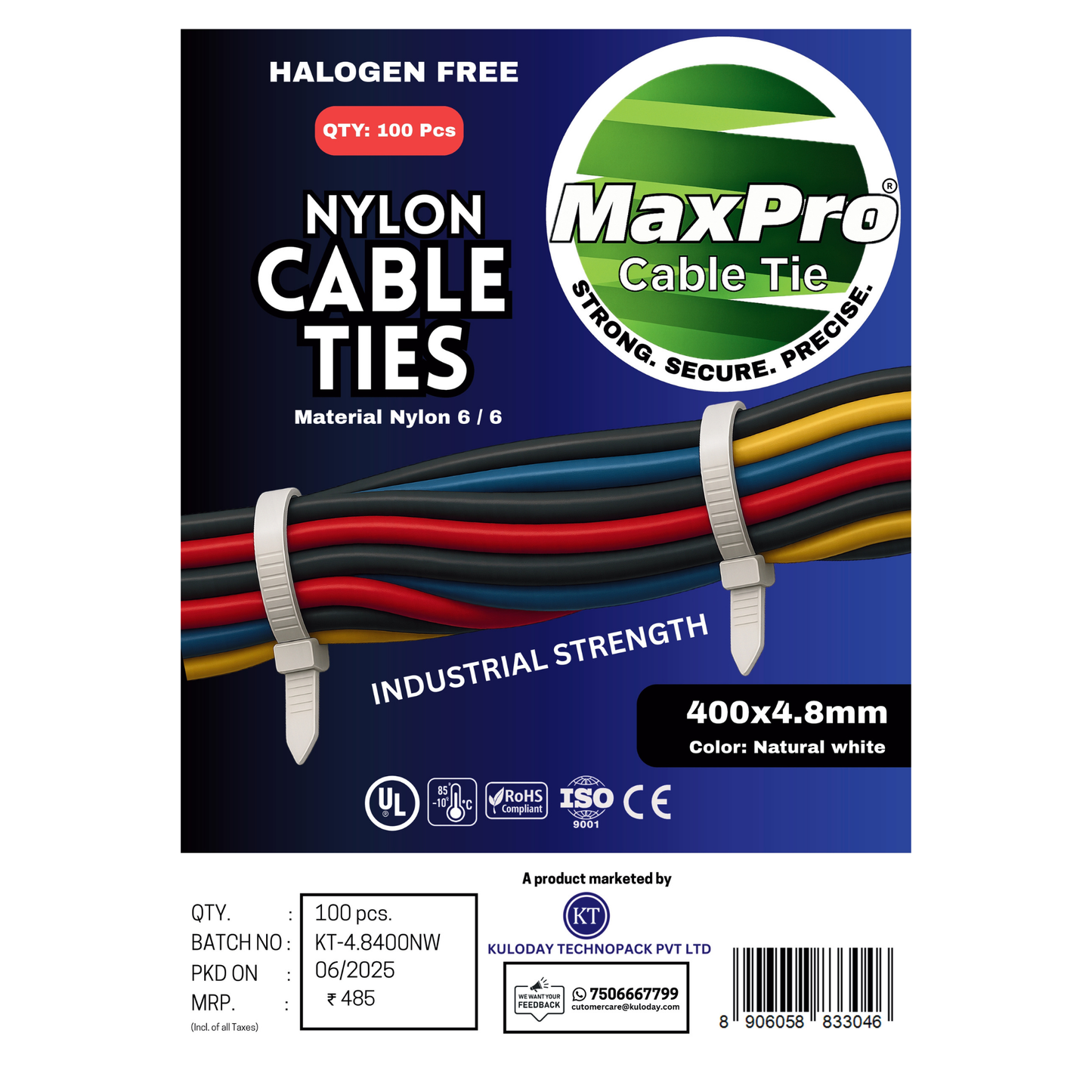 Nylon Cable Ties 400mm x 4.8mm