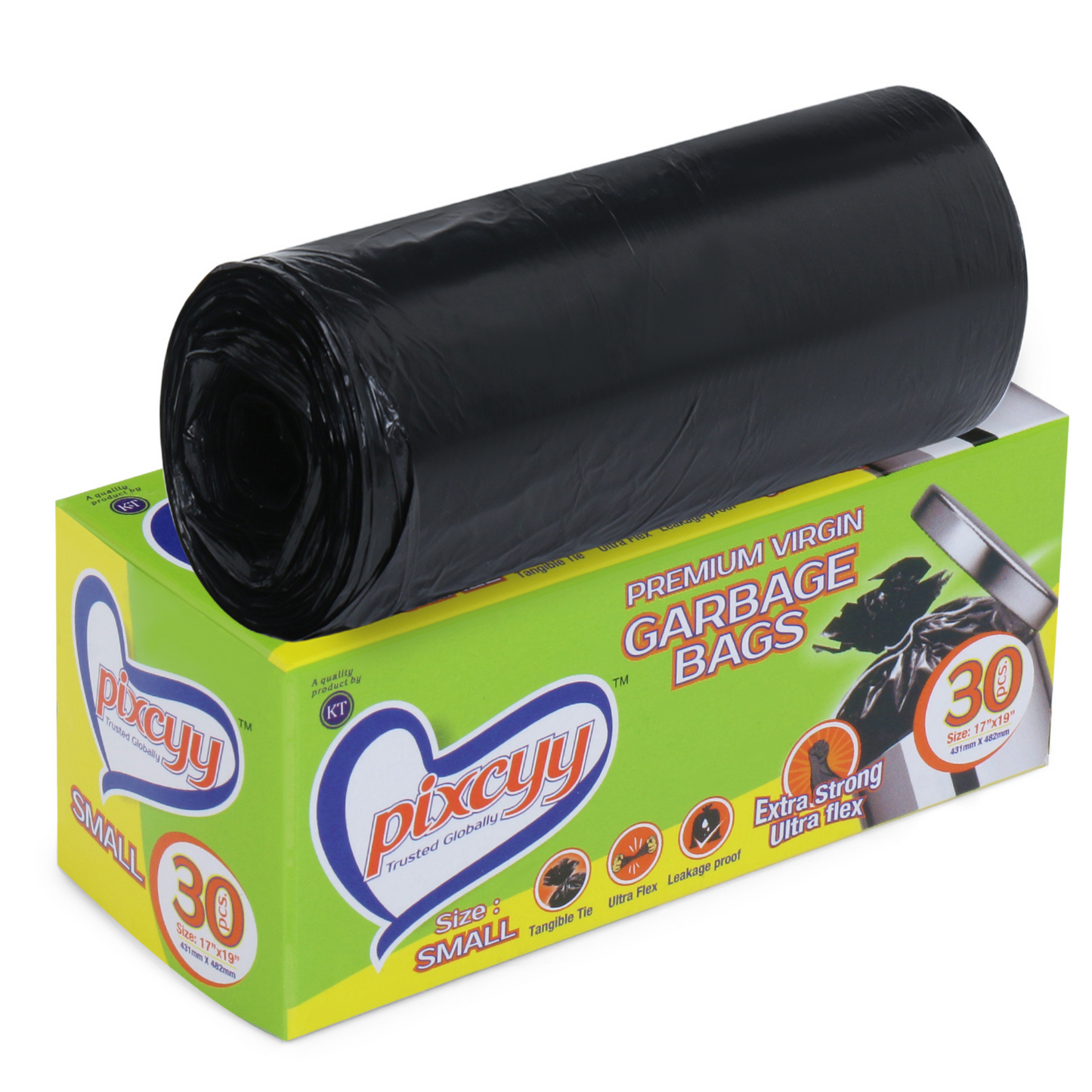 Pixcyy Premium Garbage Bags - Small Size (Pack of 216 Rolls)