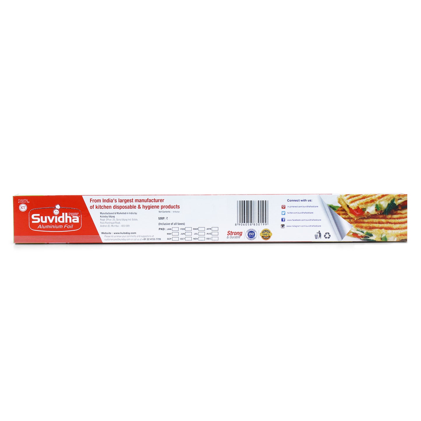 Aluminum Foil Roll - 9 Mts (Pack of 100 Rolls)