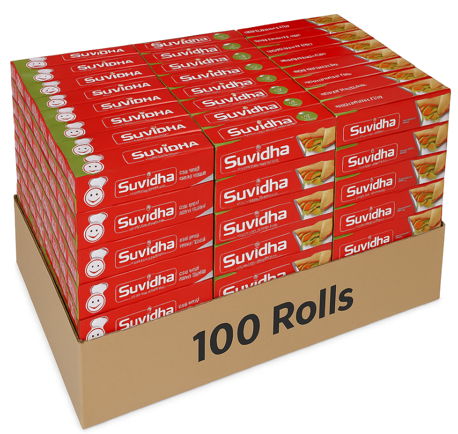 Aluminum Foil Roll - 9 Mts (Pack of 100 Rolls)