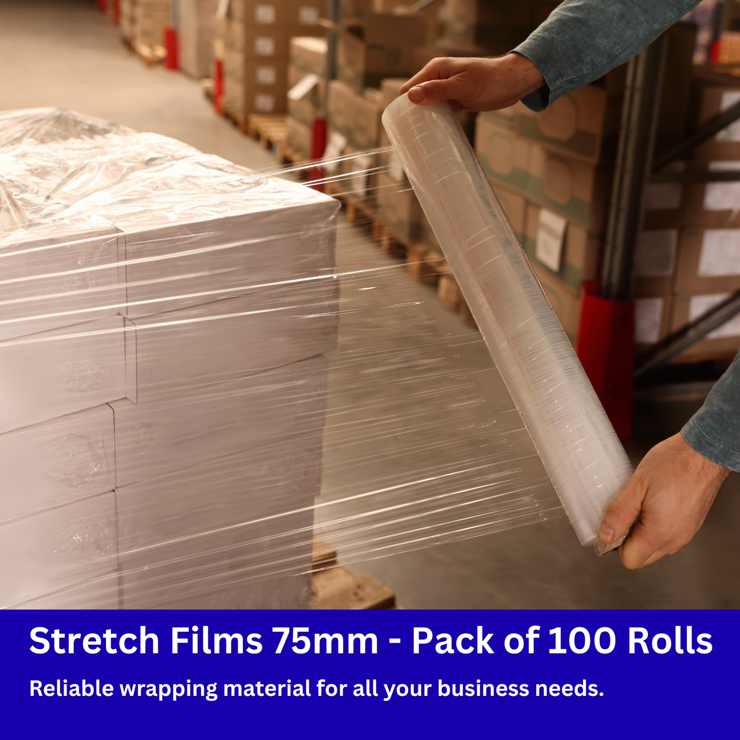 Stretch Film 75mm - Pack of 100 Baby Rolls